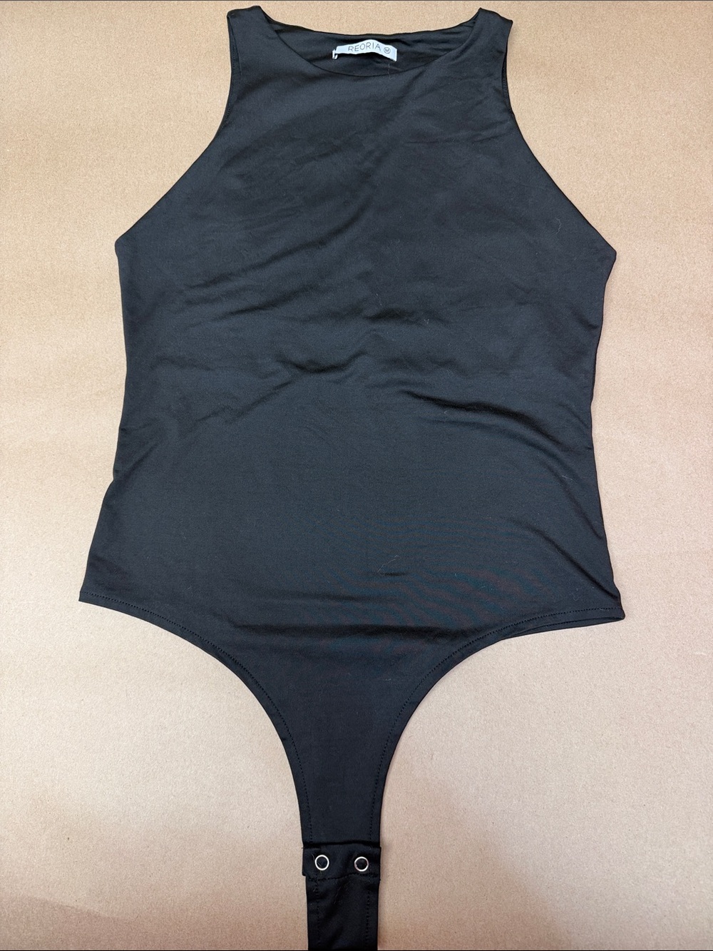ReoRia Black Sleeveless Bodysuit